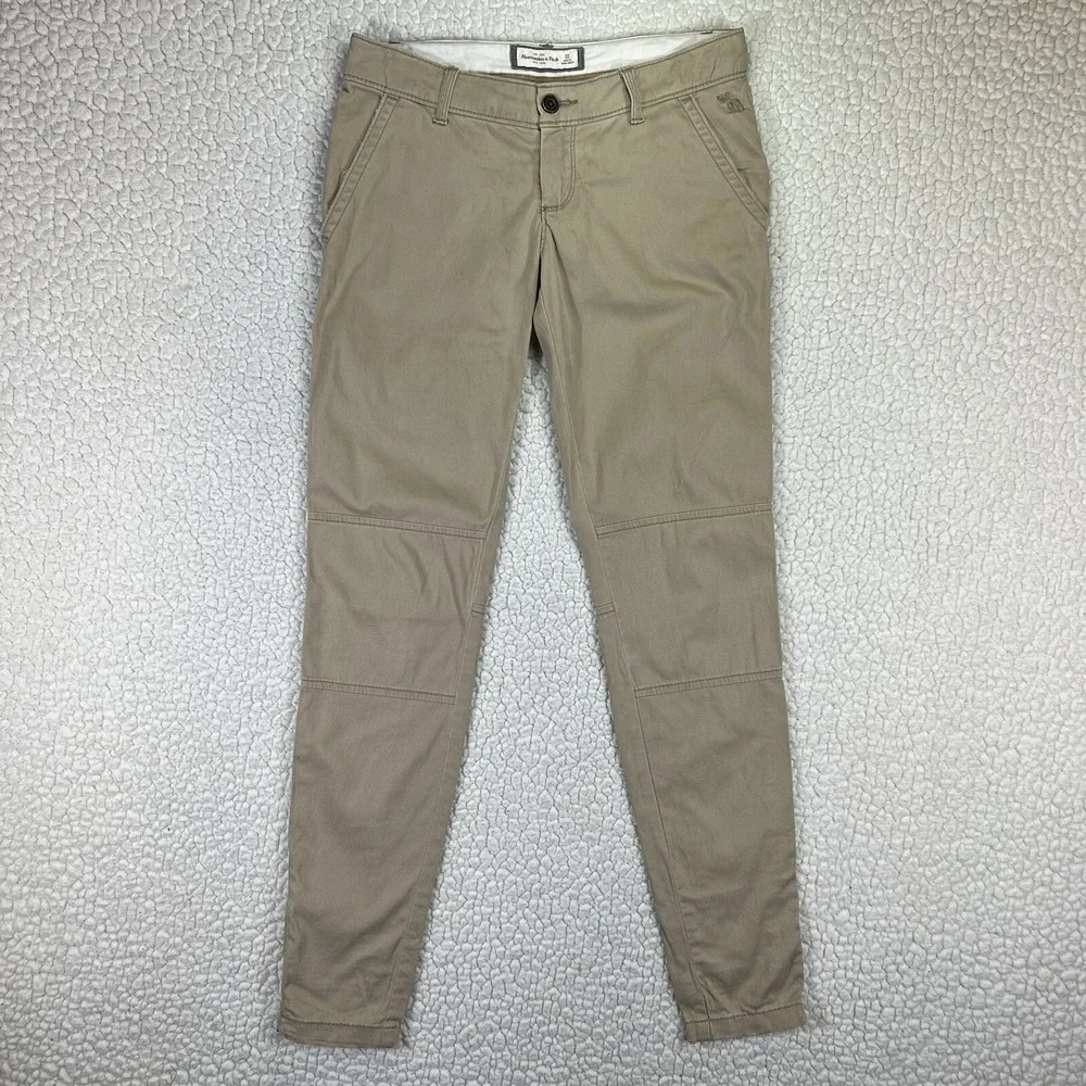 Abercrombie & Fitch Khaki‎ Pants Women's 00 (28x29.5) Preppy Minimalist Casual